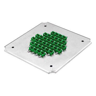 36 Позиции Полировка оптоволоконной плитки с отвержденной нержавеющей сталью S2316 для APC Потеря возвращения ≥ 60 дБ