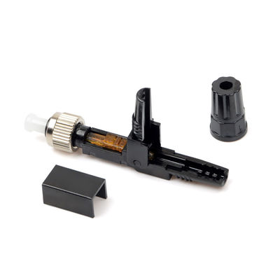 Черное Ftth врезало соединитель кабельных соединителей оптического волокна однорежимный быстрый