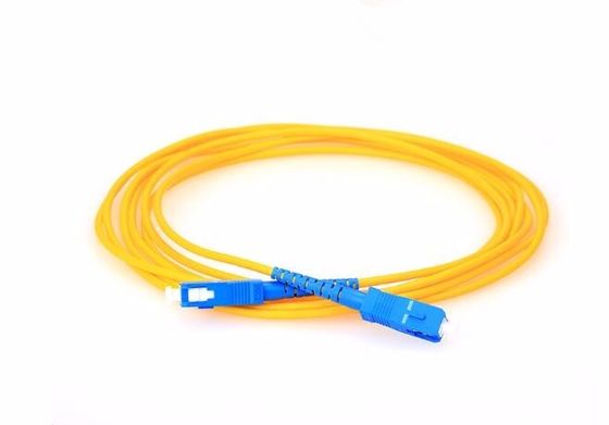 Военный кабель гибкого провода оптического волокна FTTH крытый с разъем-вилкой SC UPC