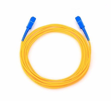 Военный кабель гибкого провода оптического волокна FTTH крытый с разъем-вилкой SC UPC