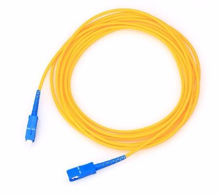 Военный кабель гибкого провода оптического волокна FTTH крытый с разъем-вилкой SC UPC