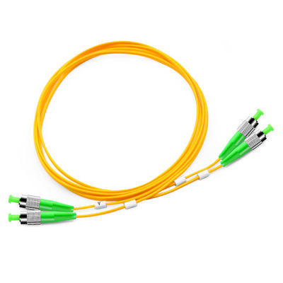 Гибкий провод FC APC оптического волокна SM 9/125 Zipcord симплексный для сети FTTH FTTB FTTX